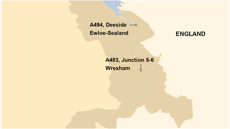 Areas with New Speed Limit