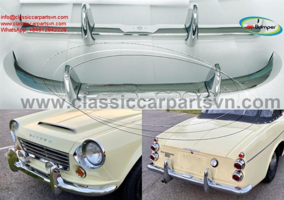 Datsun Roadster Fairlady bumpers with over riders 