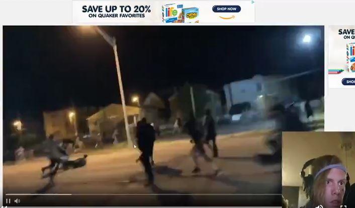 Kyle Rittenhouse Falls Down