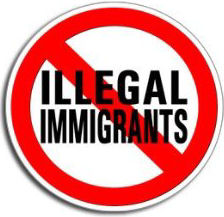 NO ILLEGAL IMMIGRANTS! Sticker